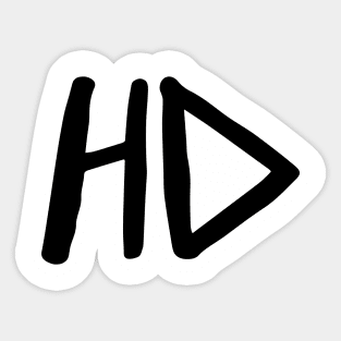 HD (Black) Sticker